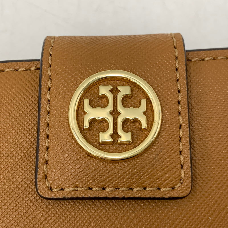 【中古品】【メンズ/レディース】 TORY BURCH トリーバーチ ROBINSON FRENCH FOLD WALLET ロビンソン フレンチ フォールド ウォレット 財布 200-260720-ya-12-izu カラー：ブラウン 万代Net店