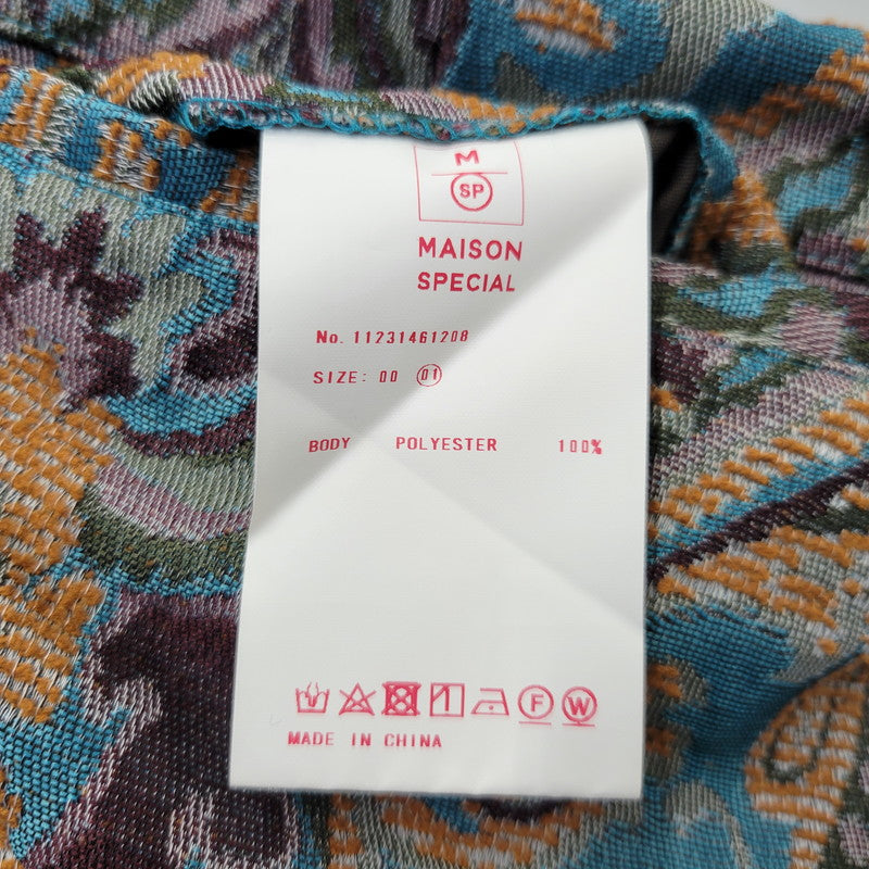 【中古品】【メンズ】 MAISON SPECIAL メゾンスペシャル DAMASK JACQUARD SINGLE-TUCK WIDE PANTS 11231461208 ダマスクジャガード シングルタック ワイドパンツ 151-260720-as-21-izu サイズ：01 カラー：マルチカラー 万代Net店