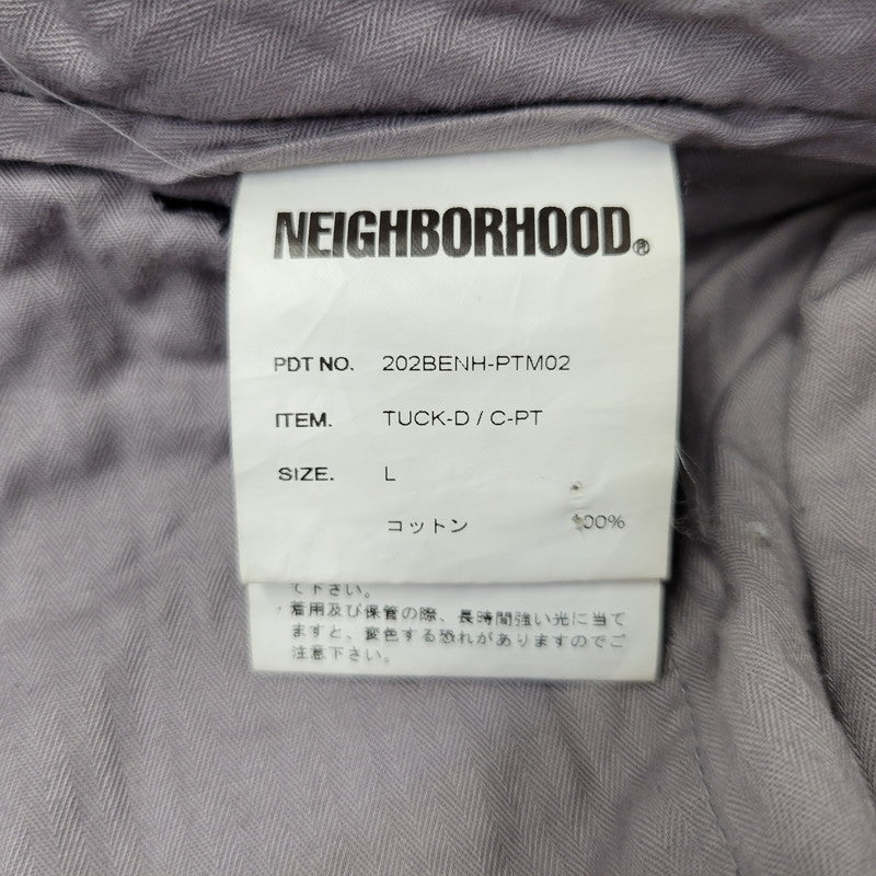 【中古品】【メンズ】 NEIGHBORHOOD ネイバーフッド TUCK-D/C-PT 202BENH-PTM02 タック パンツ 153-260720-as-23-izu サイズ：L カラー：インディゴ 万代Net店