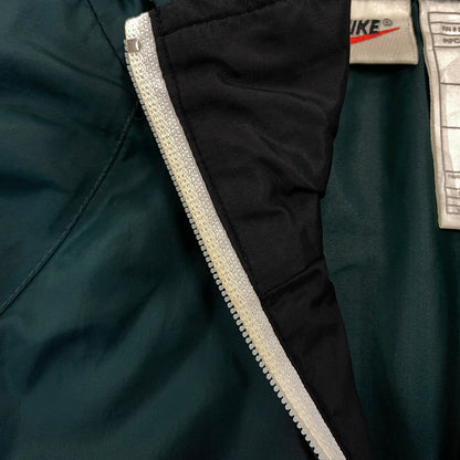 【中古品】【メンズ】 OLD NIKE オールド ナイキ 銀タグ 90S BIG SWOOSH ZIP NYLON JACKET ビッグ スウッシュ ジップ ナイロン ジャケット アウター 146-260721-cs-06-izu サイズ：L カラー：グリーン×ホワイト×ブラック 万代Net店