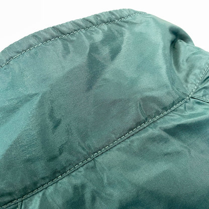 【中古品】【メンズ】 OLD NIKE オールド ナイキ 銀タグ 90S BIG SWOOSH ZIP NYLON JACKET ビッグ スウッシュ ジップ ナイロン ジャケット アウター 146-260721-cs-06-izu サイズ：L カラー：グリーン×ホワイト×ブラック 万代Net店
