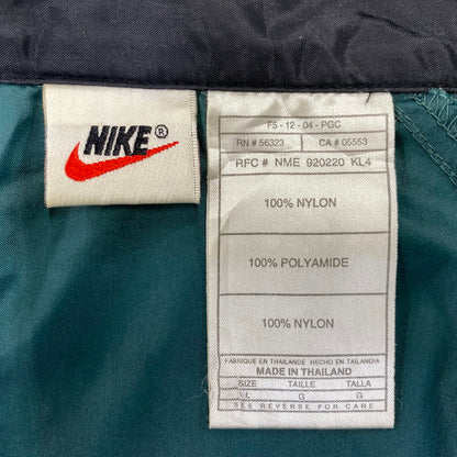 【中古品】【メンズ】 OLD NIKE オールド ナイキ 銀タグ 90S BIG SWOOSH ZIP NYLON JACKET ビッグ スウッシュ ジップ ナイロン ジャケット アウター 146-260721-cs-06-izu サイズ：L カラー：グリーン×ホワイト×ブラック 万代Net店