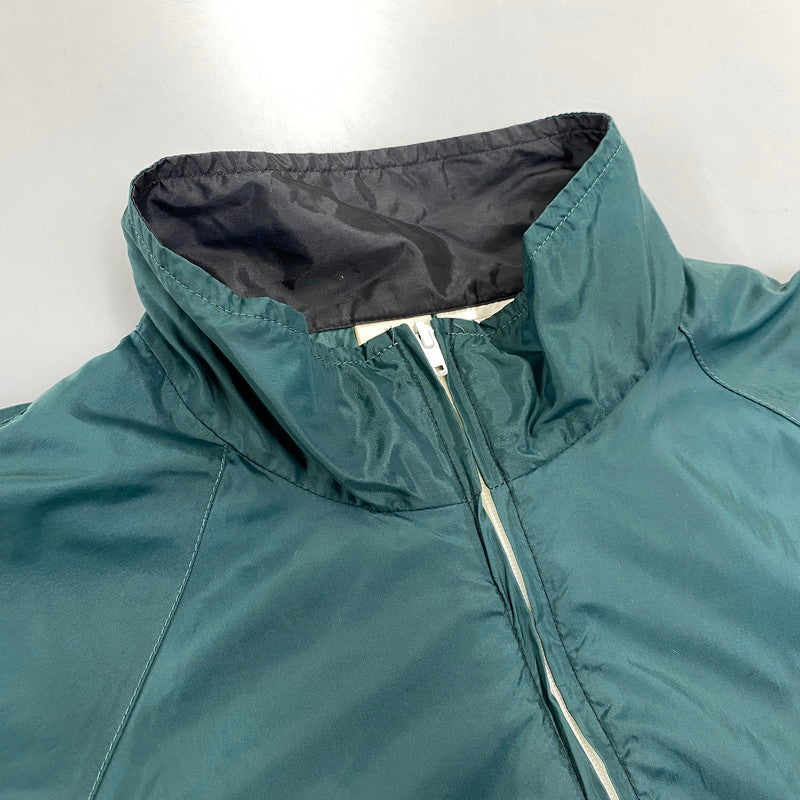【中古品】【メンズ】 OLD NIKE オールド ナイキ 銀タグ 90S BIG SWOOSH ZIP NYLON JACKET ビッグ スウッシュ ジップ ナイロン ジャケット アウター 146-260721-cs-06-izu サイズ：L カラー：グリーン×ホワイト×ブラック 万代Net店