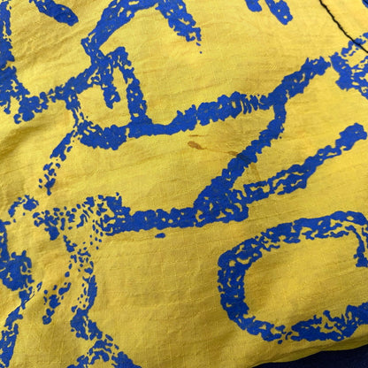 【中古品】【メンズ】 OLD NIKE オールド ナイキ 白タグ 90S 幾何学模様 ZIPUP NYLON JACKET ジップ アップ ナイロン ジャケット アウター 146-260721-cs-07-izu サイズ：XL カラー：イエロー×ブルー 万代Net店