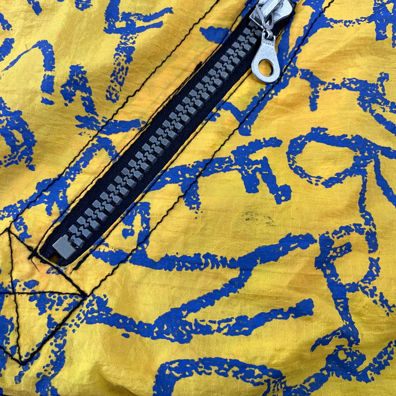 【中古品】【メンズ】 OLD NIKE オールド ナイキ 白タグ 90S 幾何学模様 ZIPUP NYLON JACKET ジップ アップ ナイロン ジャケット アウター 146-260721-cs-07-izu サイズ：XL カラー：イエロー×ブルー 万代Net店