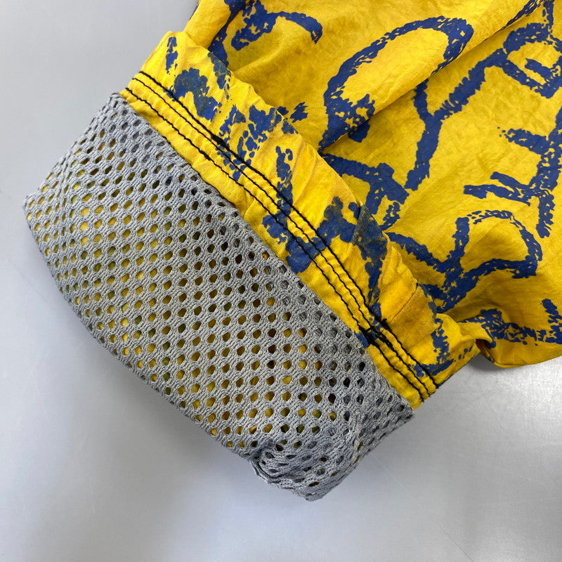 【中古品】【メンズ】 OLD NIKE オールド ナイキ 白タグ 90S 幾何学模様 ZIPUP NYLON JACKET ジップ アップ ナイロン ジャケット アウター 146-260721-cs-07-izu サイズ：XL カラー：イエロー×ブルー 万代Net店
