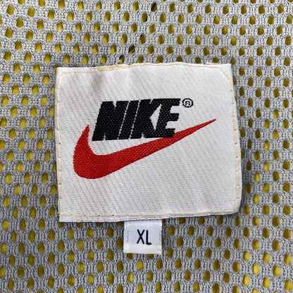 【中古品】【メンズ】 OLD NIKE オールド ナイキ 白タグ 90S 幾何学模様 ZIPUP NYLON JACKET ジップ アップ ナイロン ジャケット アウター 146-260721-cs-07-izu サイズ：XL カラー：イエロー×ブルー 万代Net店