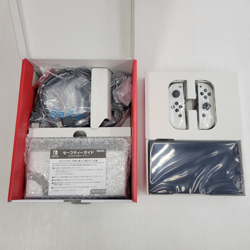 【中古美品】 【未使用】【ゲーム】Nintendo Switch (有機ELモデル) Joy-Con(L)/(R) ホワイト HEG-S-KAAAA(JPN) 任天堂 ニンテンドースイッチ 本体 034-260720-ay-01-izu 万代Net店