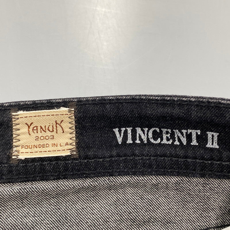 【中古品】【メンズ】 YANUK ヤヌーク BLACK DENIM PANTS 57213001 ブラックデニムパンツ ジーンズ 151-260725-as-05-izu サイズ：29 カラー：ブラック 万代Net店