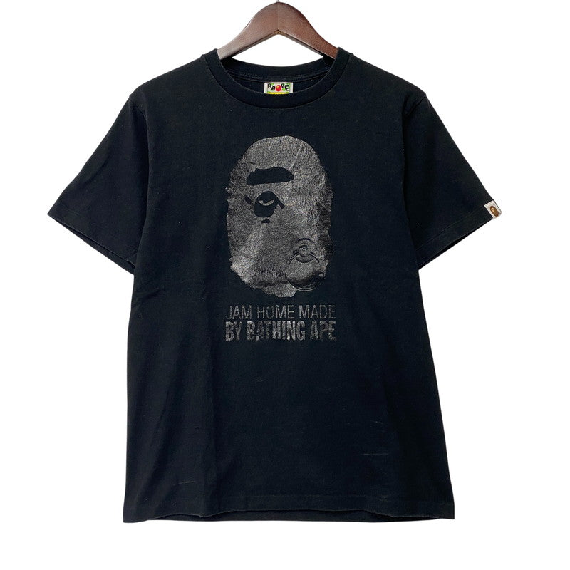【中古品】【メンズ】 A BATHING APE アベイシングエイプ × JAM HOME MADE ジャムホームメイド APE HEAD SS TEE エイプ ヘッド ショートスリーブ Tシャツ トップス 142-260723-kh-02-izu サイズ：S カラー：ブラック 万代Net店