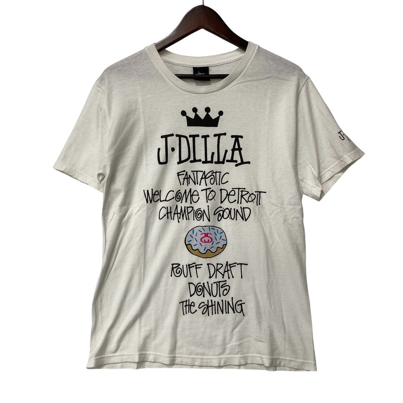 【中古品】【メンズ】 STUSSY ステューシー × J DILLA Jディラ DONUT SS TEE ドーナツ ショートスリーブ Tシャツ 半袖 142-260725-as-08-izu サイズ：S カラー：ホワイト 万代Net店