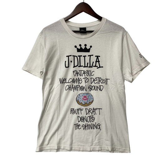 【中古品】【メンズ】 STUSSY ステューシー × J DILLA Jディラ DONUT SS TEE ドーナツ ショートスリーブ Tシャツ 半袖 142-260725-as-08-izu サイズ：S カラー：ホワイト 万代Net店