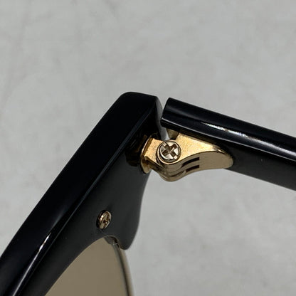 【中古品】【メンズ/レディース】 白山眼鏡 ハクサンメガネ SUNGLASSES サーモントブロー サングラス 203-260721-as-01-izu カラー：ブラック 万代Net店