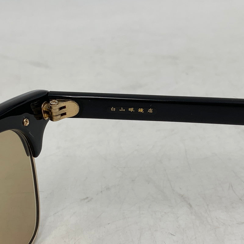 【中古品】【メンズ/レディース】 白山眼鏡 ハクサンメガネ SUNGLASSES サーモントブロー サングラス 203-260721-as-01-izu カラー：ブラック 万代Net店