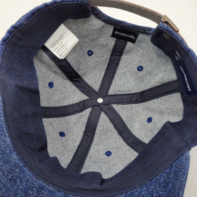 【中古品】【メンズ/レディース】 DESCENDANT ディセンダント CACHALOT MIAMI DENIM CAP カシャロット マイアミ デニム キャップ 帽子 185-260724-ya-16-izu サイズ：F カラー：インディゴ 万代Net店