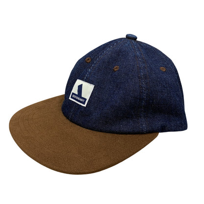 【中古品】【メンズ/レディース】 DESCENDANT ディセンダント SPY HOP 6PANEL CAP スパイホップ 6パネル キャップ 帽子 185-260721-as-05-izu サイズ：F カラー：インディゴ×ブラウン 万代Net店