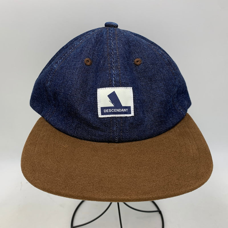 【中古品】【メンズ/レディース】 DESCENDANT ディセンダント SPY HOP 6PANEL CAP スパイホップ 6パネル キャップ 帽子 185-260721-as-05-izu サイズ：F カラー：インディゴ×ブラウン 万代Net店