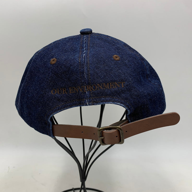 【中古品】【メンズ/レディース】 DESCENDANT ディセンダント SPY HOP 6PANEL CAP スパイホップ 6パネル キャップ 帽子 185-260721-as-05-izu サイズ：F カラー：インディゴ×ブラウン 万代Net店