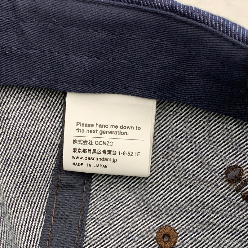 【中古品】【メンズ/レディース】 DESCENDANT ディセンダント SPY HOP 6PANEL CAP スパイホップ 6パネル キャップ 帽子 185-260721-as-05-izu サイズ：F カラー：インディゴ×ブラウン 万代Net店
