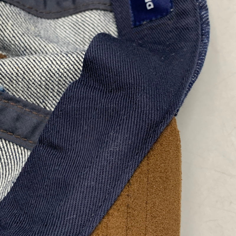 【中古品】【メンズ/レディース】 DESCENDANT ディセンダント SPY HOP 6PANEL CAP スパイホップ 6パネル キャップ 帽子 185-260721-as-05-izu サイズ：F カラー：インディゴ×ブラウン 万代Net店