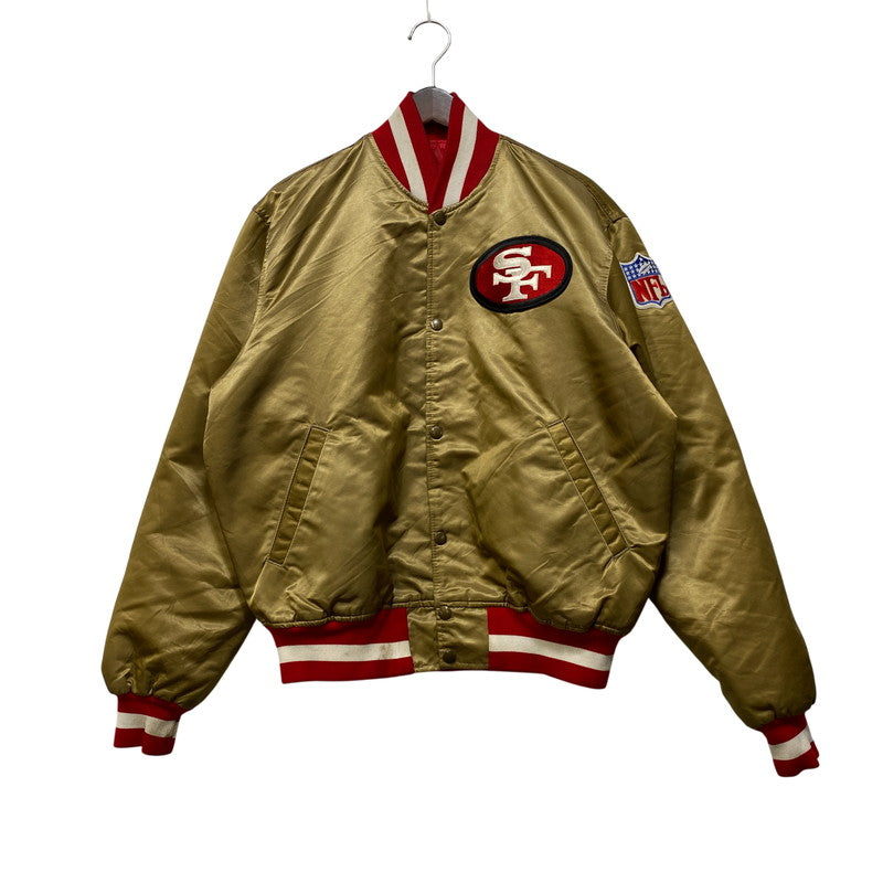 【現状渡し品】【メンズ】 STARTER スターター PRO LINE プロ ライン 80-90S 49ERS NYLON STADIUM JACKET ナイロン スタジアム ジャケット アウター 146-260721-cs-04-izu サイズ：L カラー：ゴールド 万代Net店