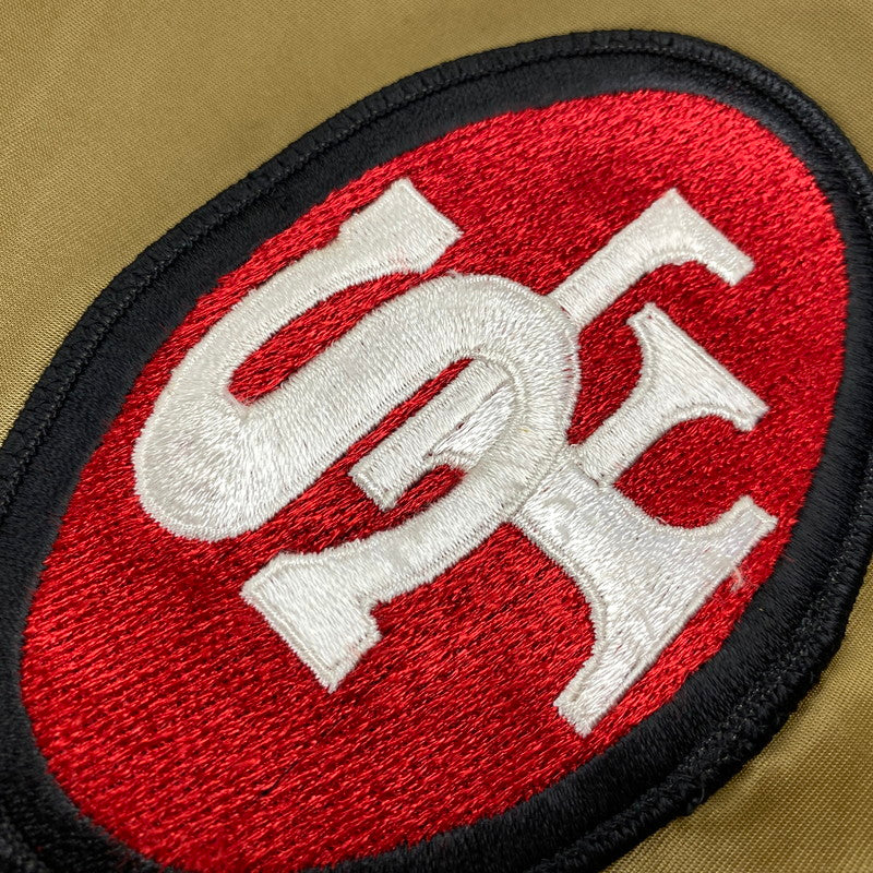 【現状渡し品】【メンズ】 STARTER スターター PRO LINE プロ ライン 80-90S 49ERS NYLON STADIUM JACKET ナイロン スタジアム ジャケット アウター 146-260721-cs-04-izu サイズ：L カラー：ゴールド 万代Net店