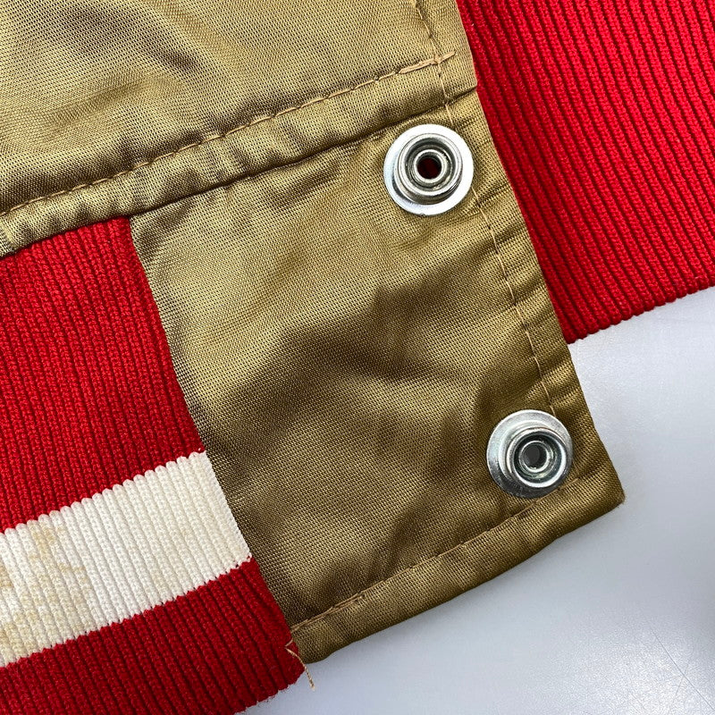 【現状渡し品】【メンズ】 STARTER スターター PRO LINE プロ ライン 80-90S 49ERS NYLON STADIUM JACKET ナイロン スタジアム ジャケット アウター 146-260721-cs-04-izu サイズ：L カラー：ゴールド 万代Net店
