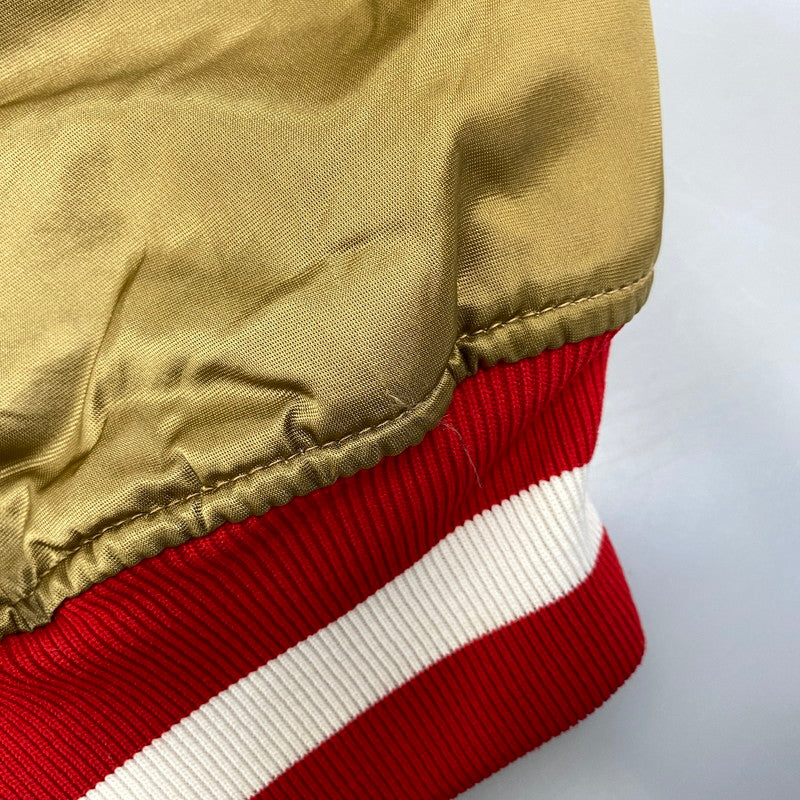 【現状渡し品】【メンズ】 STARTER スターター PRO LINE プロ ライン 80-90S 49ERS NYLON STADIUM JACKET ナイロン スタジアム ジャケット アウター 146-260721-cs-04-izu サイズ：L カラー：ゴールド 万代Net店