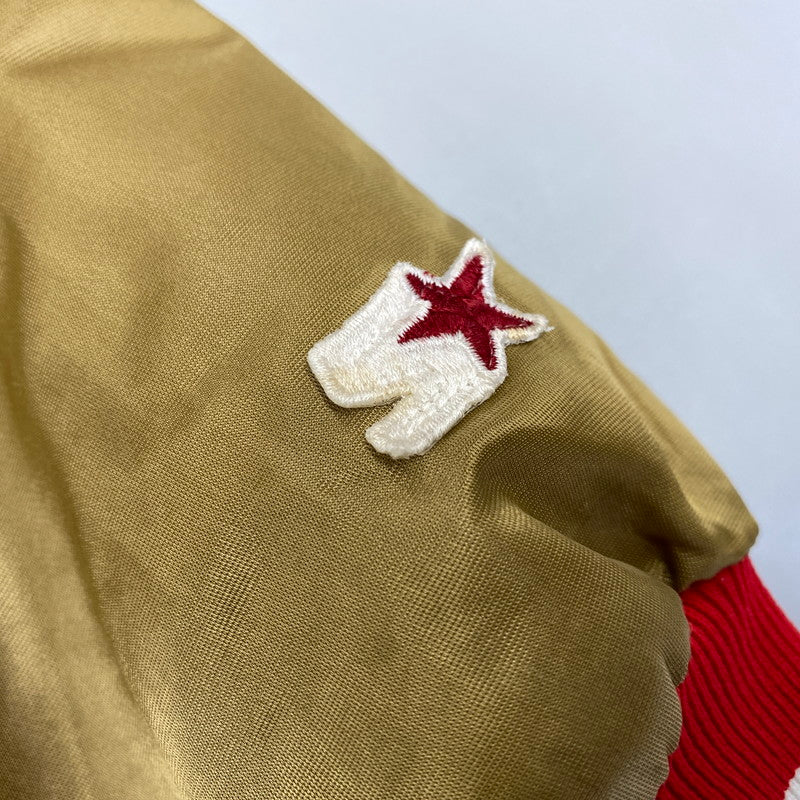 【現状渡し品】【メンズ】 STARTER スターター PRO LINE プロ ライン 80-90S 49ERS NYLON STADIUM JACKET ナイロン スタジアム ジャケット アウター 146-260721-cs-04-izu サイズ：L カラー：ゴールド 万代Net店