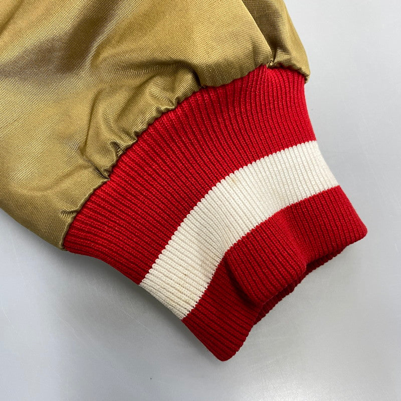 【現状渡し品】【メンズ】 STARTER スターター PRO LINE プロ ライン 80-90S 49ERS NYLON STADIUM JACKET ナイロン スタジアム ジャケット アウター 146-260721-cs-04-izu サイズ：L カラー：ゴールド 万代Net店