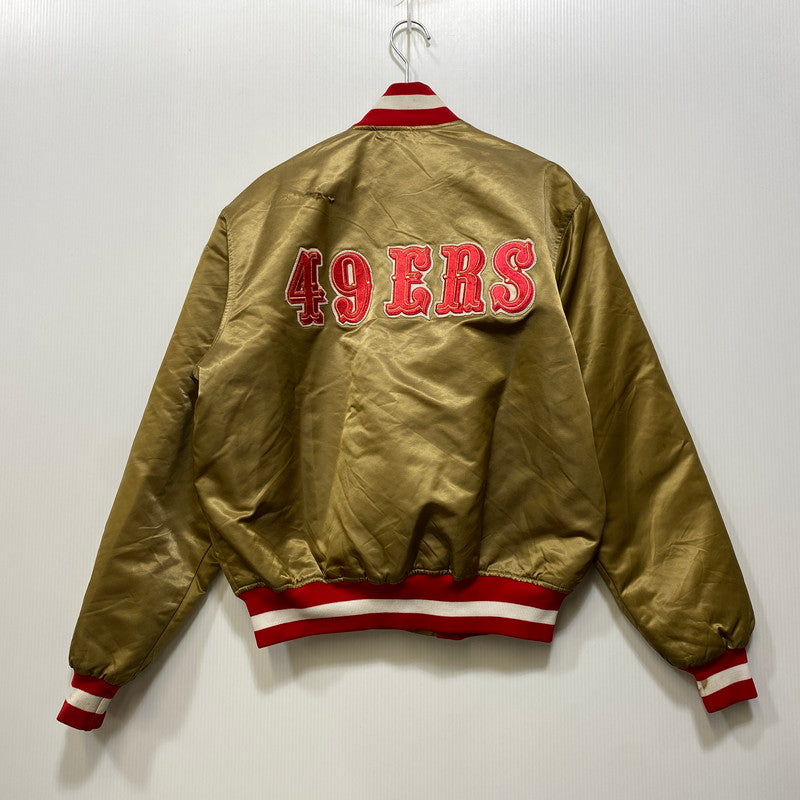 【現状渡し品】【メンズ】 STARTER スターター PRO LINE プロ ライン 80-90S 49ERS NYLON STADIUM JACKET ナイロン スタジアム ジャケット アウター 146-260721-cs-04-izu サイズ：L カラー：ゴールド 万代Net店