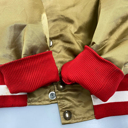 【現状渡し品】【メンズ】 STARTER スターター PRO LINE プロ ライン 80-90S 49ERS NYLON STADIUM JACKET ナイロン スタジアム ジャケット アウター 146-260721-cs-04-izu サイズ：L カラー：ゴールド 万代Net店