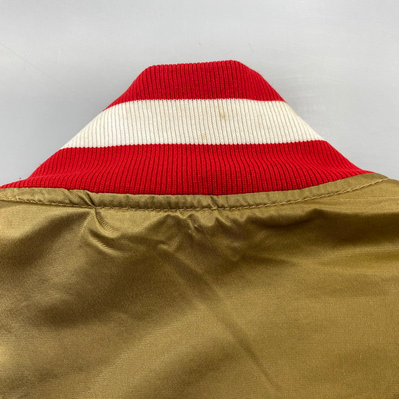 【現状渡し品】【メンズ】 STARTER スターター PRO LINE プロ ライン 80-90S 49ERS NYLON STADIUM JACKET ナイロン スタジアム ジャケット アウター 146-260721-cs-04-izu サイズ：L カラー：ゴールド 万代Net店