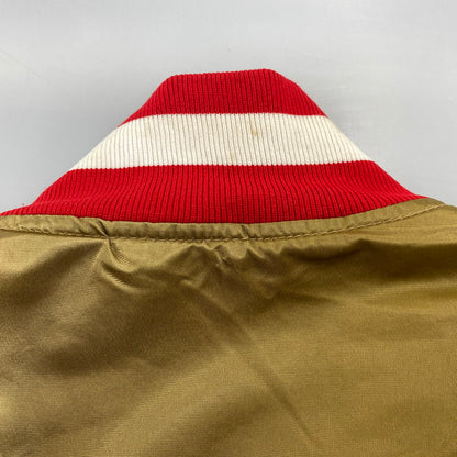 【現状渡し品】【メンズ】 STARTER スターター PRO LINE プロ ライン 80-90S 49ERS NYLON STADIUM JACKET ナイロン スタジアム ジャケット アウター 146-260721-cs-04-izu サイズ：L カラー：ゴールド 万代Net店