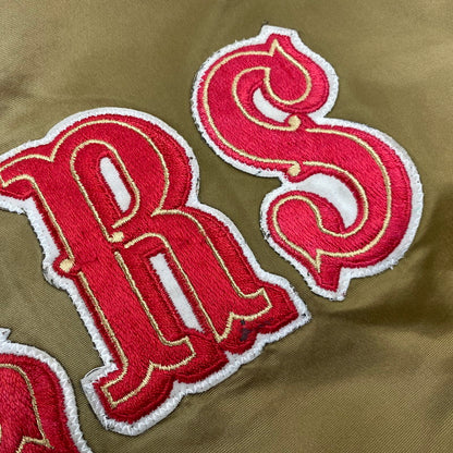 【現状渡し品】【メンズ】 STARTER スターター PRO LINE プロ ライン 80-90S 49ERS NYLON STADIUM JACKET ナイロン スタジアム ジャケット アウター 146-260721-cs-04-izu サイズ：L カラー：ゴールド 万代Net店