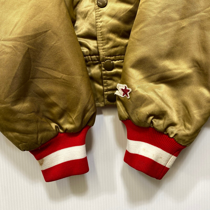 【現状渡し品】【メンズ】 STARTER スターター PRO LINE プロ ライン 80-90S 49ERS NYLON STADIUM JACKET ナイロン スタジアム ジャケット アウター 146-260721-cs-04-izu サイズ：L カラー：ゴールド 万代Net店