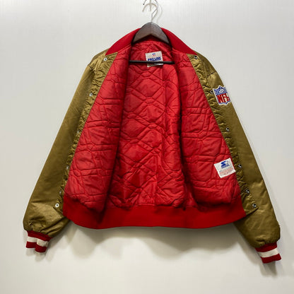 【現状渡し品】【メンズ】 STARTER スターター PRO LINE プロ ライン 80-90S 49ERS NYLON STADIUM JACKET ナイロン スタジアム ジャケット アウター 146-260721-cs-04-izu サイズ：L カラー：ゴールド 万代Net店