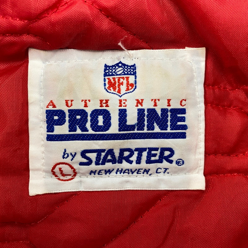 【現状渡し品】【メンズ】 STARTER スターター PRO LINE プロ ライン 80-90S 49ERS NYLON STADIUM JACKET ナイロン スタジアム ジャケット アウター 146-260721-cs-04-izu サイズ：L カラー：ゴールド 万代Net店