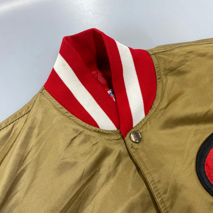 【現状渡し品】【メンズ】 STARTER スターター PRO LINE プロ ライン 80-90S 49ERS NYLON STADIUM JACKET ナイロン スタジアム ジャケット アウター 146-260721-cs-04-izu サイズ：L カラー：ゴールド 万代Net店
