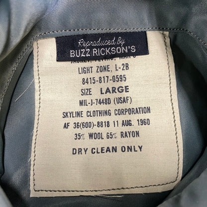 【中古品】【メンズ】 BUZZ RICKSON'S バズリクソンズ M13739 M13740L-2B FLIGHT JACKET フライト ジャケット アウター 145-260721-cs-08-izu サイズ：L カラー：カーキ/オレンジ 万代Net店