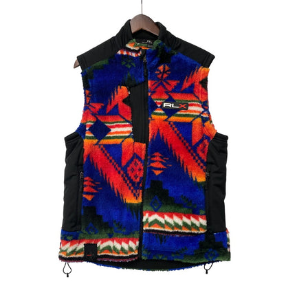 【中古品】【メンズ】 RLX RALPH LAUREN アールエルエックス ラルフローレン NATIVE PATTERN FLEECE VEST ネイティブ パターン フリース ベスト アウター 147-260724-cs-01-izu サイズ：M カラー：マルチ 万代Net店