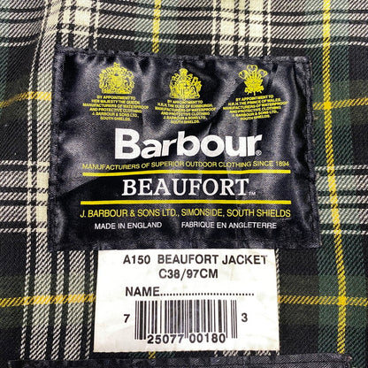 【中古品】【メンズ】 BARBOUR バーブァー A150 英国製 90S BEAUFORT JACKET ビューフォート ジャケット アウター 144-260721-cs-09-izu サイズ：C38/97cm カラー：カーキ 万代Net店