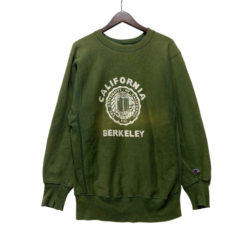 【現状渡し品】【メンズ】 CHAMPION チャンピオン 90S 刺繍タグ CALIFORNIA BERKELEY REVERSE WEAVE SWEATSHIRT リバース ウィーブ スウェットシャツ トップス 長袖 146-260721-cs-11-izu サイズ：L カラー：グリーン 万代Net店