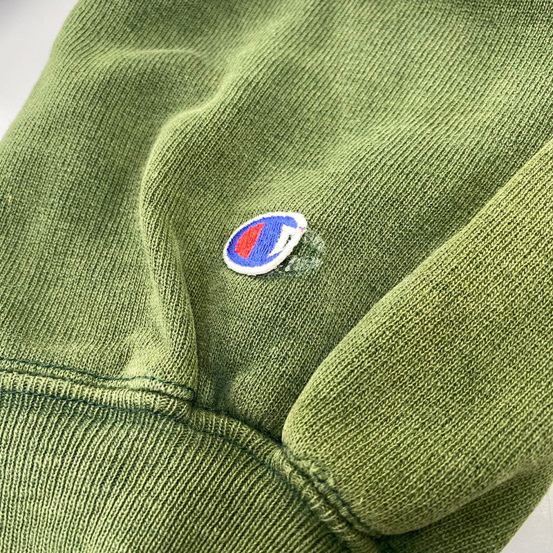 【現状渡し品】【メンズ】 CHAMPION チャンピオン 90S 刺繍タグ CALIFORNIA BERKELEY REVERSE WEAVE SWEATSHIRT リバース ウィーブ スウェットシャツ トップス 長袖 146-260721-cs-11-izu サイズ：L カラー：グリーン 万代Net店