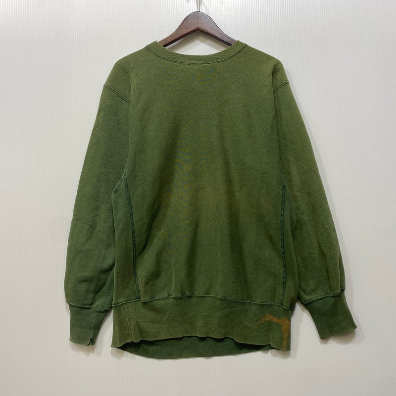 【現状渡し品】【メンズ】 CHAMPION チャンピオン 90S 刺繍タグ CALIFORNIA BERKELEY REVERSE WEAVE SWEATSHIRT リバース ウィーブ スウェットシャツ トップス 長袖 146-260721-cs-11-izu サイズ：L カラー：グリーン 万代Net店