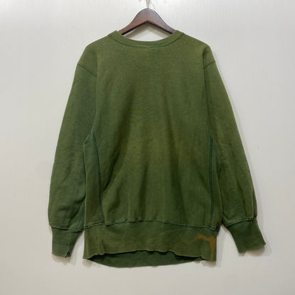 【現状渡し品】【メンズ】 CHAMPION チャンピオン 90S 刺繍タグ CALIFORNIA BERKELEY REVERSE WEAVE SWEATSHIRT リバース ウィーブ スウェットシャツ トップス 長袖 146-260721-cs-11-izu サイズ：L カラー：グリーン 万代Net店