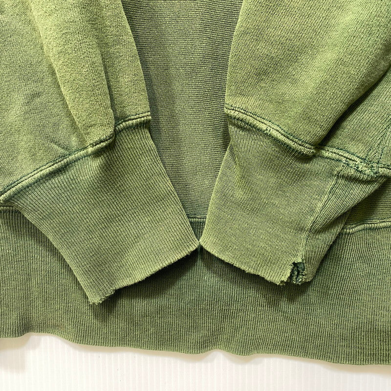 【現状渡し品】【メンズ】 CHAMPION チャンピオン 90S 刺繍タグ CALIFORNIA BERKELEY REVERSE WEAVE SWEATSHIRT リバース ウィーブ スウェットシャツ トップス 長袖 146-260721-cs-11-izu サイズ：L カラー：グリーン 万代Net店