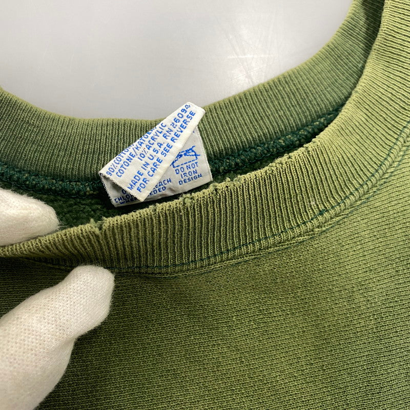 【現状渡し品】【メンズ】 CHAMPION チャンピオン 90S 刺繍タグ CALIFORNIA BERKELEY REVERSE WEAVE SWEATSHIRT リバース ウィーブ スウェットシャツ トップス 長袖 146-260721-cs-11-izu サイズ：L カラー：グリーン 万代Net店