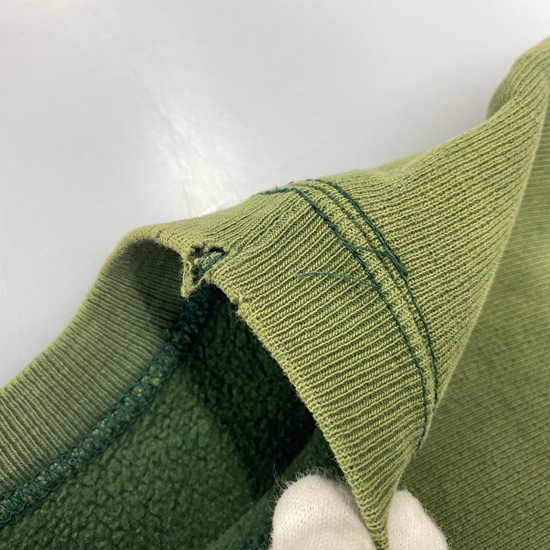 【現状渡し品】【メンズ】 CHAMPION チャンピオン 90S 刺繍タグ CALIFORNIA BERKELEY REVERSE WEAVE SWEATSHIRT リバース ウィーブ スウェットシャツ トップス 長袖 146-260721-cs-11-izu サイズ：L カラー：グリーン 万代Net店