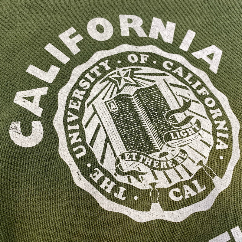 【現状渡し品】【メンズ】 CHAMPION チャンピオン 90S 刺繍タグ CALIFORNIA BERKELEY REVERSE WEAVE SWEATSHIRT リバース ウィーブ スウェットシャツ トップス 長袖 146-260721-cs-11-izu サイズ：L カラー：グリーン 万代Net店